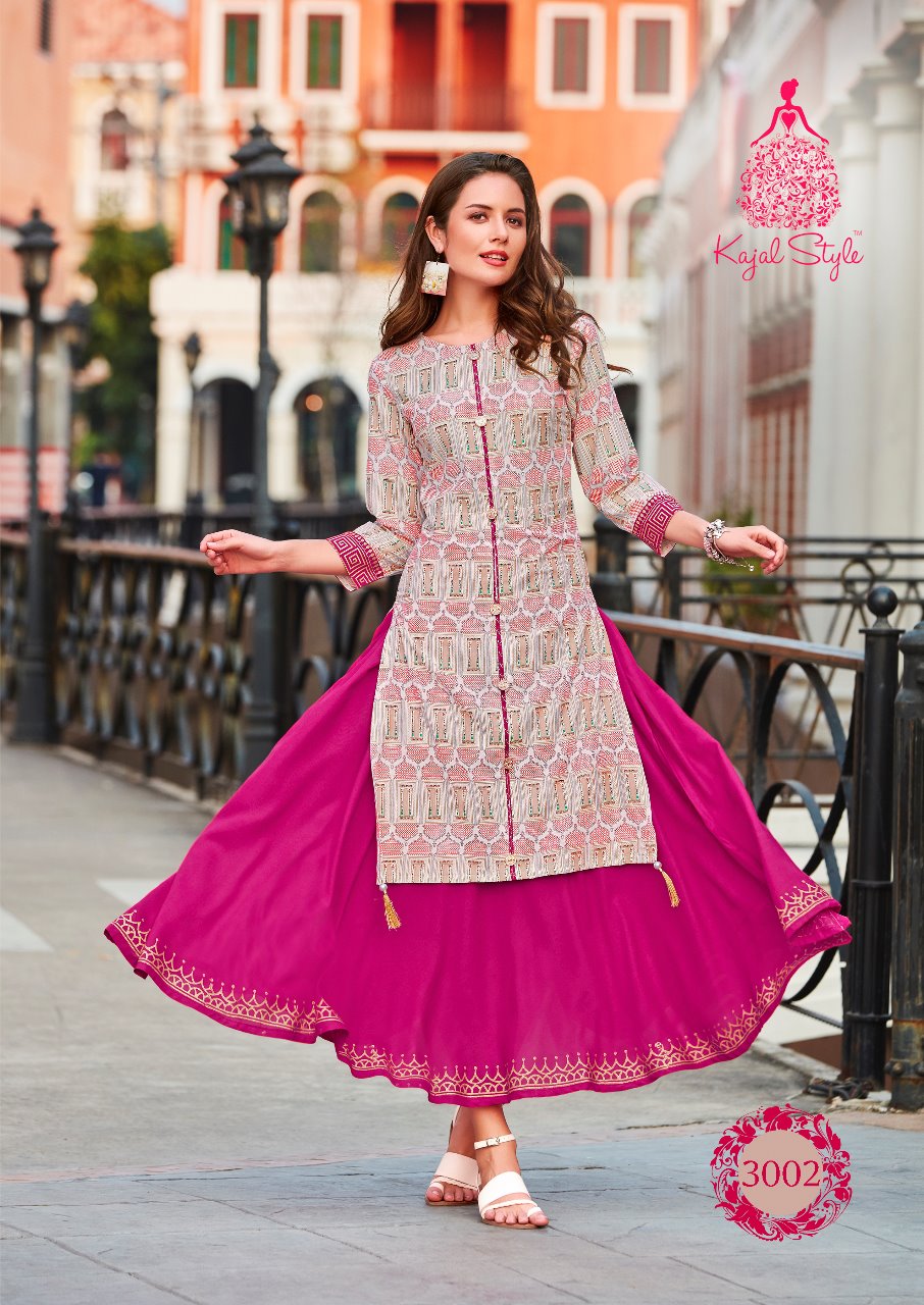 F.Season's Vol.3 Kajal Style Heavy Rayon Long Kurti F.Season's Vol.3 Kajal Style Heavy Rayon Long Kurti